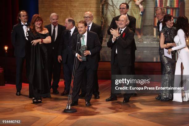 Isabel Coixet and 'La libreria' cast attend the 32nd edition of the 'Goya Cinema Awards' ceremony at Madrid Marriott Auditorium on February 3, 2018...