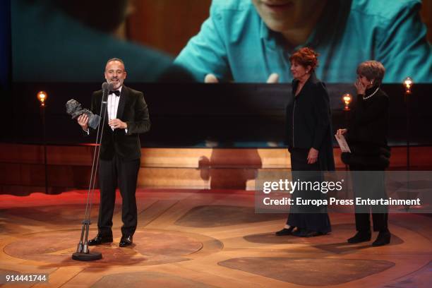 Javier Gutierrez attends the 32nd edition of the 'Goya Cinema Awards' ceremony at Madrid Marriott Auditorium on February 3, 2018 in Madrid, Spain.