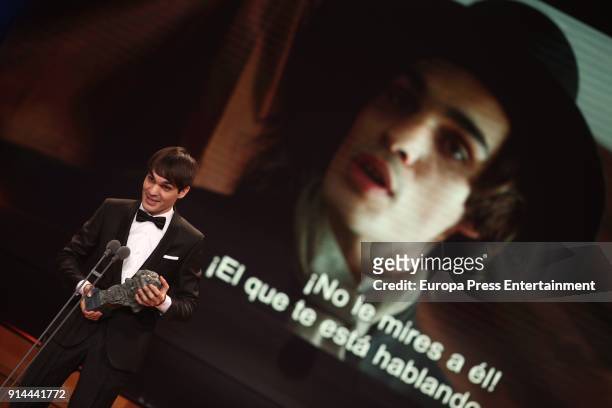 Eneko Sagardoy attends the 32nd edition of the 'Goya Cinema Awards' ceremony at Madrid Marriott Auditorium on February 3, 2018 in Madrid, Spain.