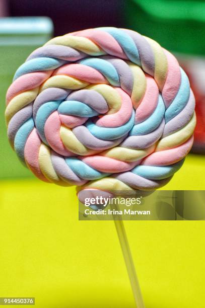 lollipop marshmallow vertical - lollipop stock pictures, royalty-free photos & images