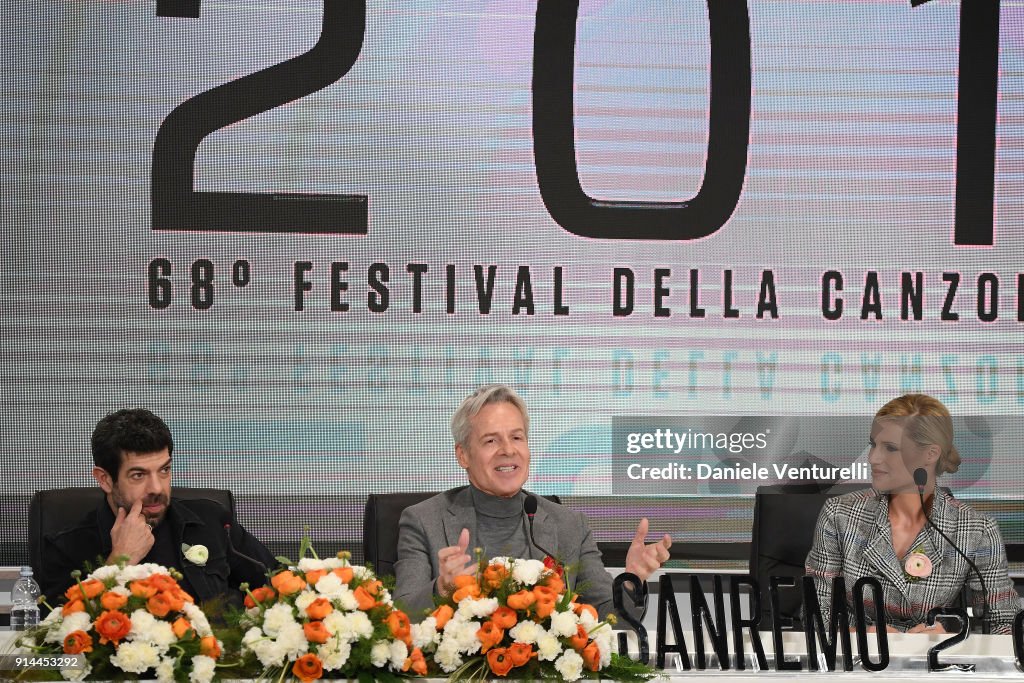 Sanremo 2018 - Press Conference And Photocall