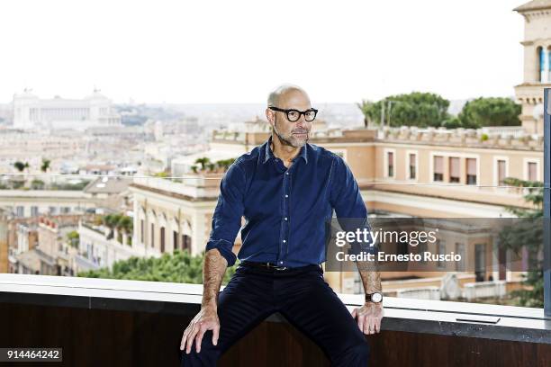 Director Stanley Tucci attends 'Final Portrait' photocall at Hotel Eden on February 5, 2018 in Rome, Italy.