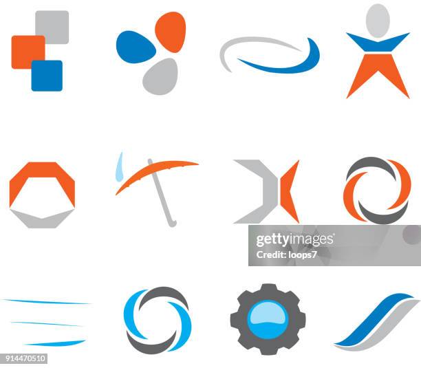 abstract icon design - umbrella logo stock illustrations