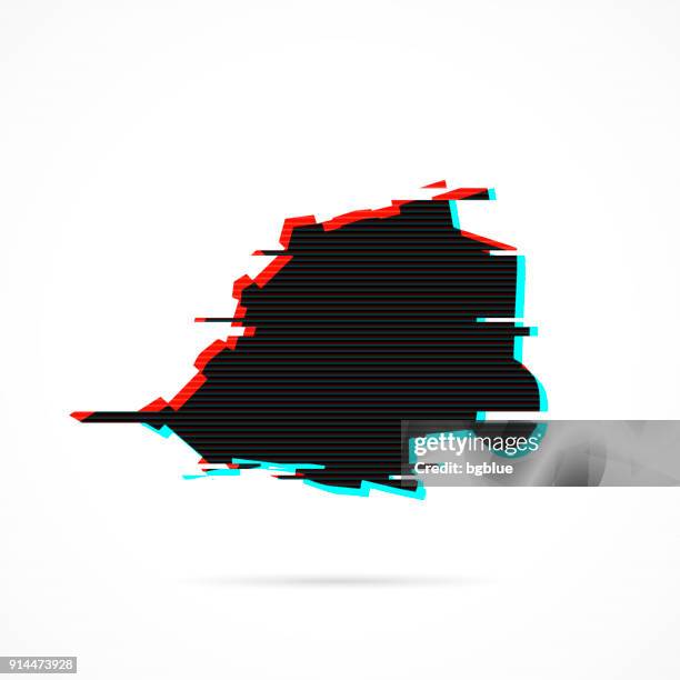 holy see map in distorted glitch style. modern trendy effect - black static stock illustrations