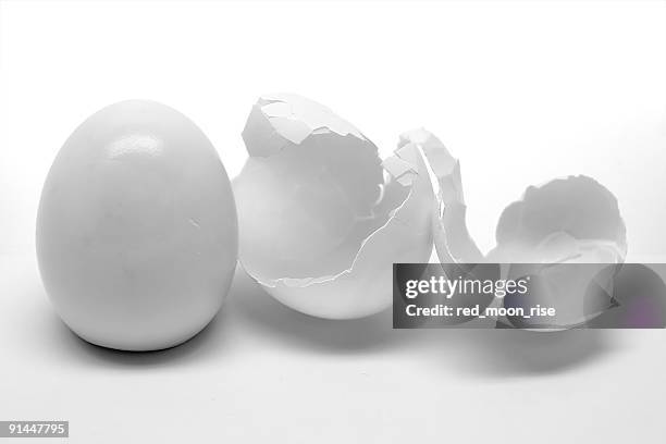 peeled egg with shell - peeled stock pictures, royalty-free photos & images