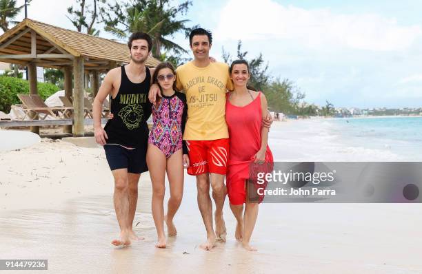 Georges Marini, Juliana Marini, Gilles Marini and Carole Marini enjoyed some vacation time with his family at Beaches Turks & Caicos Resort Villages...