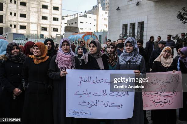 Palestinians stage a protest against U.S. President Donald Trumps announcement to recognize Jerusalem as the capital of Israel, in Gaza City, Gaza on...