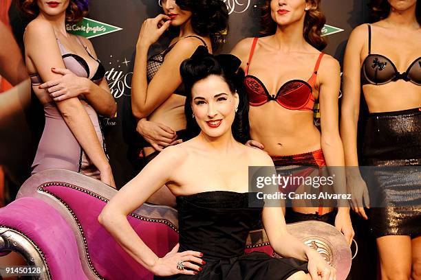 Dita Von Tesse attends "Party Edition" opening by Wonderbra at El Corte Ingles Store on October 5, 2009 in Madrid, Spain.