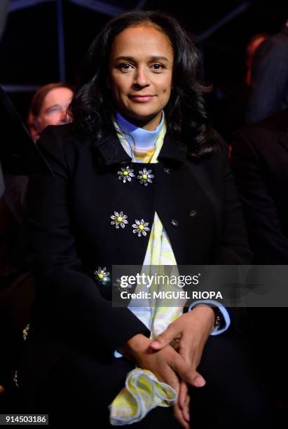 Angolan businesswoman Isabel dos Santos attends the start of the new EFACEC Portuguese corporation's electric mobility industrial unit on February 5,...