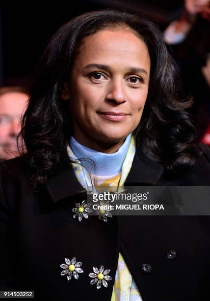 Angolan businesswoman Isabel dos Santos attends the start of the new EFACEC Portuguese corporation's electric mobility industrial unit on February 5,...