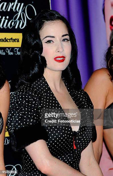 Dita Von Teese launches new Wonderbra underwear collection, at the Palace Hotel on October 5, 2009 in Madrid, Spain.