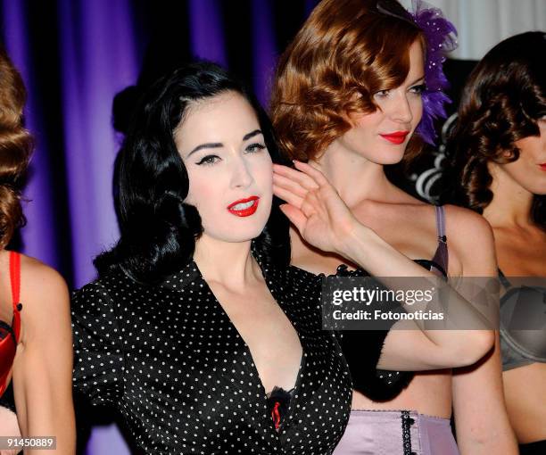 Dita Von Teese launches new Wonderbra underwear collection, at the Palace Hotel on October 5, 2009 in Madrid, Spain.