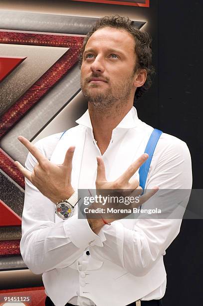 The Italian TV program "X Factor" airs on Italian TV on Septemberr 9, 2009 in Milan, Italy.