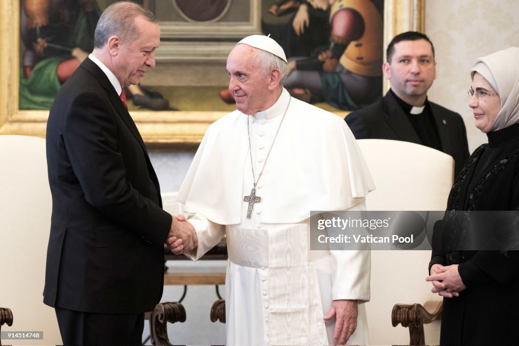 Pope Francis Meets President of Turkey Recep Tayyip Erdogan