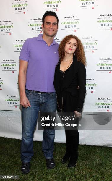 Actors Cheyenne Jackson and Bernadette Peters attend the 3rd Annual New York Times Great Children's Read at Columbia University on October 4, 2009 in...