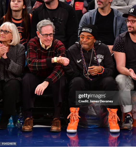 Spike Lee attends the New York Knicks vs Atlanta Hawks game at Madison Square Garden on February 4, 2018 in New York City.