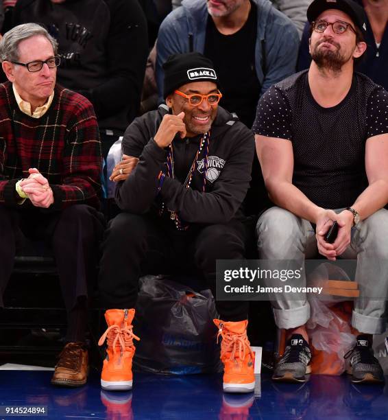 Spike Lee attends the New York Knicks vs Atlanta Hawks game at Madison Square Garden on February 4, 2018 in New York City.