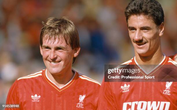 Liverpool footballers Kenny Dalglish and Ian Rush, circa 1986.