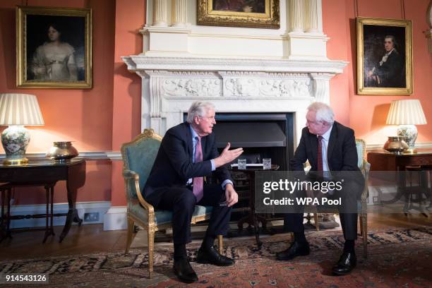 European Chief Negotiator for the United Kingdom Exiting the European Union, Michel Barnier, and Brexit Secretary David Davis meet for talks in...