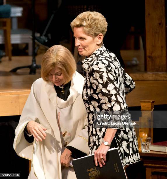 Premier Kathleen Wynne speaks at the Covenanting Service for former NDP MPP Cheri DiNovo at the Trinity-St. Paul's Centre for Faith, Justice and the...