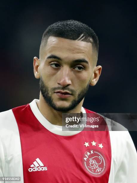 Lasse Schone of Ajax during the Dutch Eredivisie match between Ajax Amsterdam and NAC Breda at the Amsterdam Arena on February 04, 2018 in Amsterdam,...