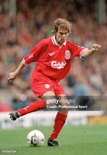 Jason McAteer of Liverpool in action, circa 1996.