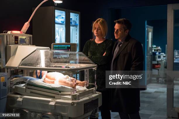 The Undiscovered Country" Episode 1913 -- Pictured: Abigail Hawk as Maggie Householder, Raul Esparza as A.D.A. Rafael Barba --