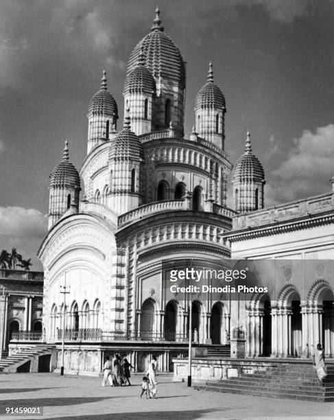 The Dakshineswar Kali Temple, a Hindu temple in Calcutta , India, 1940s.