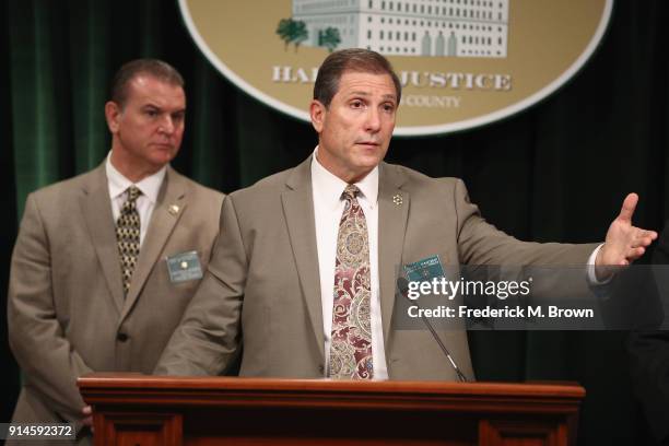 John Corina and Captain Christopher Bergner of the Los Angeles County Sheriff's Department Homicide Bureau discuss the most recent details of the...