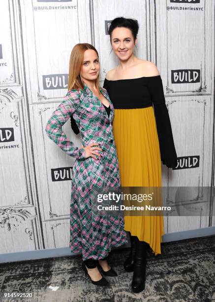 Actresses Mena Suvari and Lena Hall visit Build Series to discuss the film 'Becks' at Build Studio on February 5, 2018 in New York City.