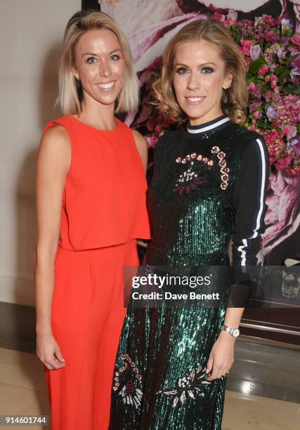 Emma Redgate and Nicki Shields attend the GQ Car Awards 2018 in association with Michelin at Corinthia London on February 5, 2018 in London, England.