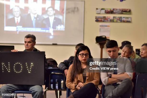 Recipients and Dreamers Yatziri Tovar,25 student of Political Sciences at City College and Anthony Alarcon student of Studies Film" turn theirs backs...