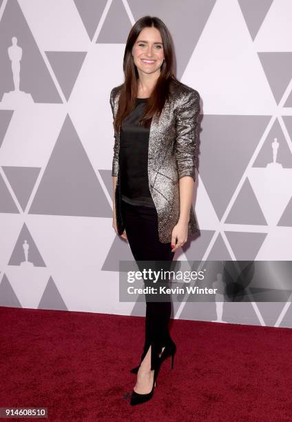 Director/producer Elaine McMillion Sheldon attends the 90th Annual Academy Awards Nominee Luncheon at The Beverly Hilton Hotel on February 5, 2018 in...