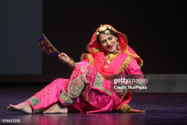 Contestant competes in the traditional Giddha folk dance segment during the Miss World Punjaban beauty pageant held in Mississauga, Ontario, Canada...