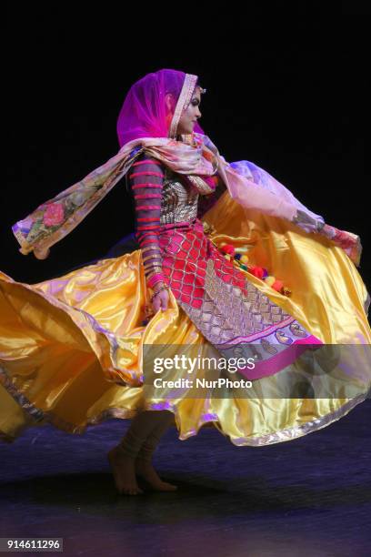 Contestant competes in the traditional Giddha folk dance segment during the Miss World Punjaban beauty pageant held in Mississauga, Ontario, Canada...