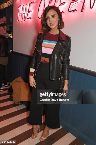 Lucy Mecklenburgh attends the launch of new restaurant 'by CHLOE' in Covent Garden on February 5, 2018 in London, England.