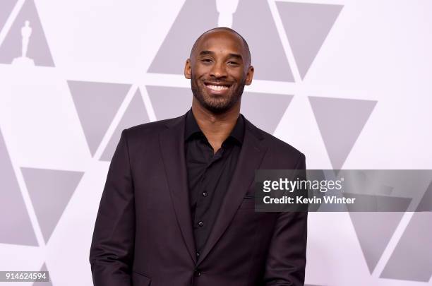 Kobe Bryant attends the 90th Annual Academy Awards Nominee Luncheon at The Beverly Hilton Hotel on February 5, 2018 in Beverly Hills, California.