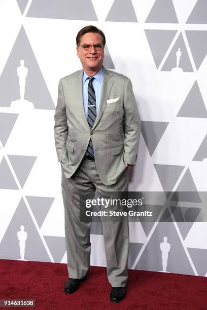 Screenwriter Aaron Sorkin attends the 90th Annual Academy Awards Nominee Luncheon at The Beverly Hilton Hotel on February 5, 2018 in Beverly Hills,...