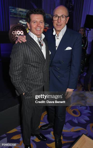 Gerry McGovern and Dylan Jones attend the GQ Car Awards 2018 in association with Michelin at Corinthia London on February 5, 2018 in London, England.