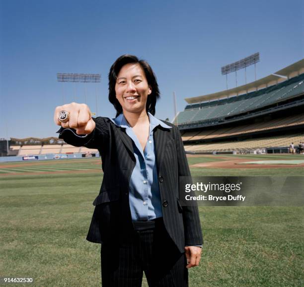 Senior Vice-President for Baseball Operations with Major League Baseball, Kim Ng is photographed for ESPN - The Magazine on January 14, 2007 at...