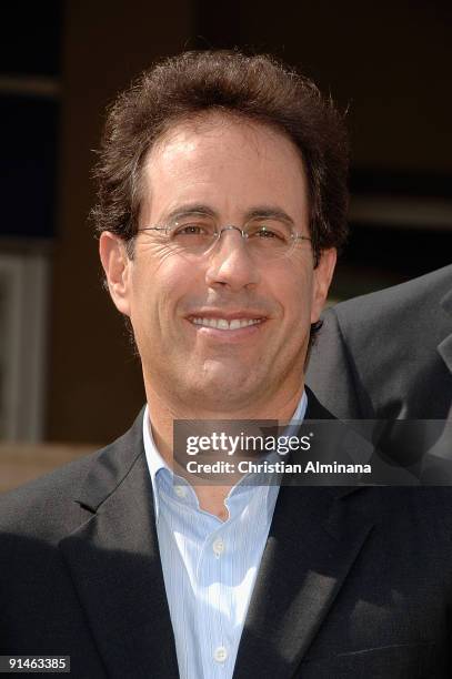 Actor and comedian Jerry Seinfeld attends a photocall for reality tv series 'The Marriage Ref' at Palais des Festivals during MIPCOM on October 5,...