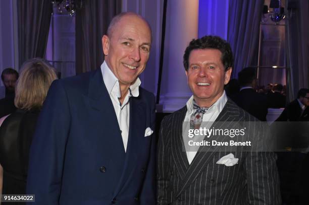 Dylan Jones and Gerry McGovern attend the GQ Car Awards 2018 in association with Michelin at Corinthia London on February 5, 2018 in London, England.