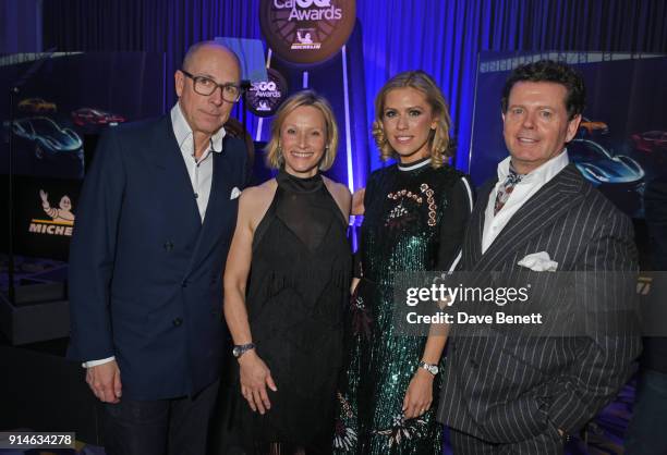 Dylan Jones, Vicki Butler-Henderson, Nicki Shields and Gerry McGovern attend the GQ Car Awards 2018 in association with Michelin at Corinthia London...