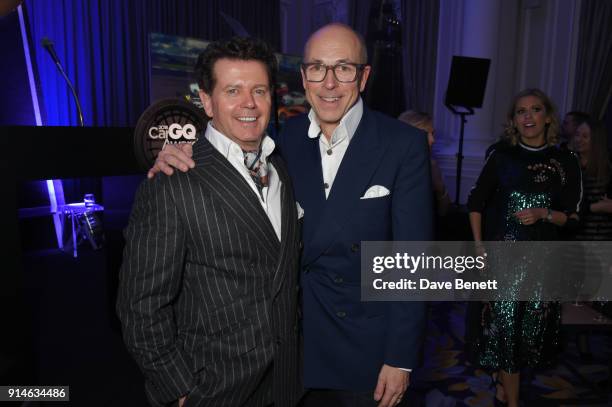 Gerry McGovern and Dylan Jones attend the GQ Car Awards 2018 in association with Michelin at Corinthia London on February 5, 2018 in London, England.
