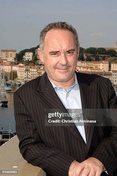 Catalan chef Ferran Adria attends a photocalll for 'Canal Cultura' during the 25th MIPCOM on October 5, 2009 in Cannes, France.