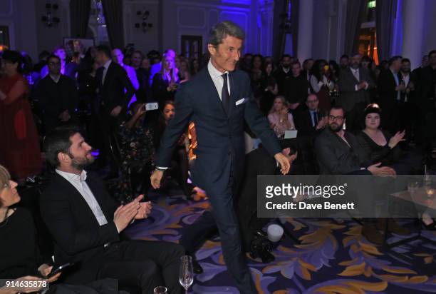 Stephan Winkelmann accepts an award at the GQ Car Awards 2018 in association with Michelin at Corinthia London on February 5, 2018 in London, England.