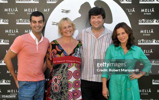 Raul Perales, Eva Morkeset, Ferran Audi, and Aitana Sanchez-Gijon attend the photocall and press conference for the 'The Frost' at the 42nd Sitges...