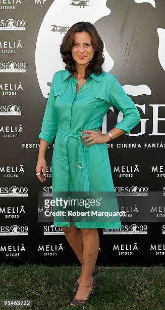 Actress Aitana Sanchez-Gijon attends the photocall and press conference for the 'The Frost' at the 42nd Sitges Film Festival on October 5, 2009 in...