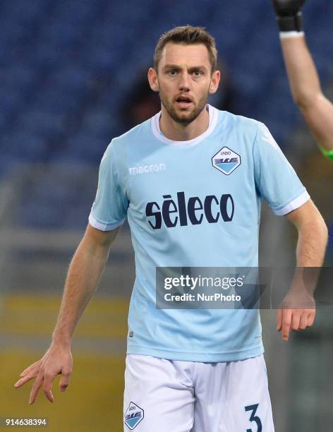 Stefan de Vrij during the Italian Serie A football match between S.S. Lazio and Genoa at the Olympic Stadium in Rome, on february 05, 2018.