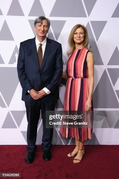 President John Bailey and AMPAS CEO Dawn Hudson attend the 90th Annual Academy Awards Nominee Luncheon at The Beverly Hilton Hotel on February 5,...